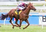 Trust In A Gust winning the Harris Walker VOBIS Gold Carat at Caulfield ridden by Damien Oliver and trained by Darren Weir - (photo by Steven Dowden/Race Horse Photos Australia)