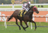 Vainstream ridden by Noel Callow wins the Spendthrift Australia VOBIS Gold Sprint at Caulfield Racecourse on April 18, 2020 in Caulfield, Australia
