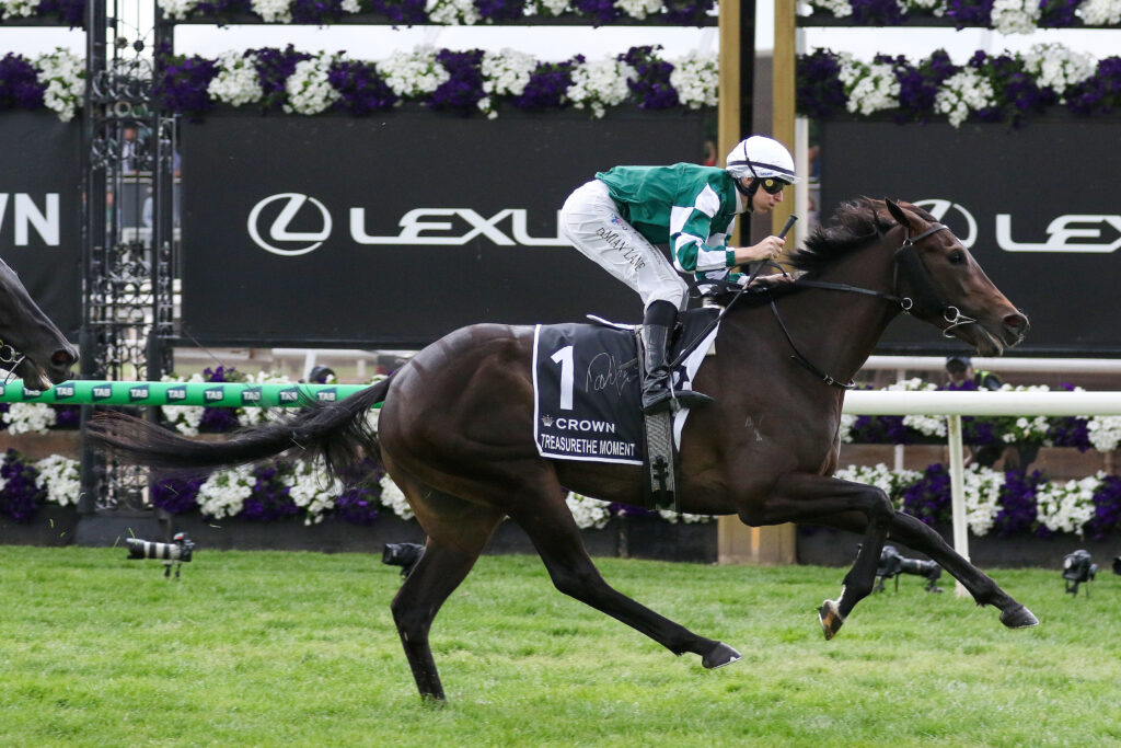 TreasureThe Moment,Crown Oaks,Group 1_07-11-2024_WIN_Flemington_8__1337 | Just Horse Racing