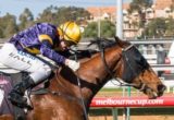 About Square winning the Simone Montgomerie Tribute at Flemington - photo by Race Horse Photos Australia