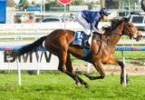 Atlantic Jewel winning the New Zealand Bloodstock Memsie Stakes at Caulfield - photo by Race Horse Photos Australia