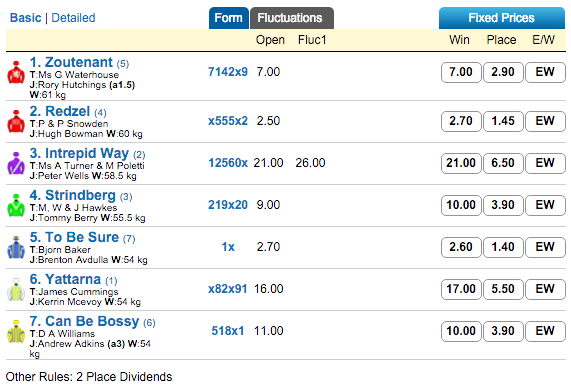 spark of life handicap odds