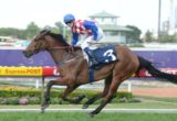 Streama winning the 2011 Tea Rose Stakes - Photo by Steve Hart