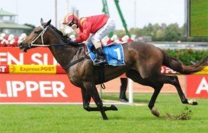 Typhoon Tracy wins the Queen Of The Turf Stakes